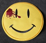 Watchmen smiley face twill logo patch 