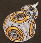 Star Wars BB8 shaped grey patch
