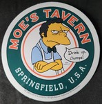 Simpsons Round Sticker Moe's Tavern