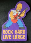 Simpsons Homer Sticker Rock Hard Live Large