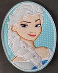 Disney Frozen Elsa Oval Felt embroidered patch