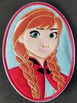 Disney Frozen Anna Oval Felt embroidered patch