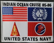 Top Gun; Squadron patch; Indian Ocean Cruise 85-86 US Navy Patch with Velcro back