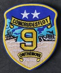 Top Gun; Squadron patch; Comcrudesflot 9 On The Move Patch with Velcro back