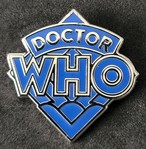 Doctor Who Logo Blue Cloisonne Pin