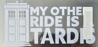 Doctor Who Car Decal White My Other Ride is a Tardis