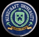 Minecraft University logo patch 
