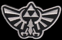 Hyrule's Royal Crest Patch 3" Silver