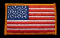 United States Stars and Stripes flag patch Original 3 1/2"x 2 1/8"