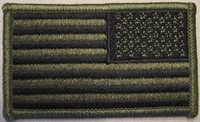 United States Stars and Stripes flag REVERSE subdued patch