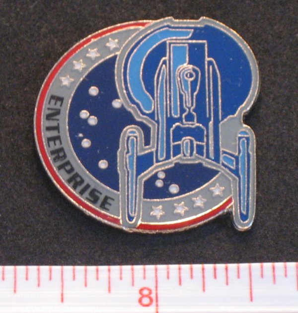 1.5" Tall- TRK-043 Star Trek 1701-A Crew Cloisonne Enamel Pin 