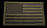United States Stars and Stripes flag Green camo patch with velcro