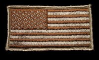 United States Stars and Stripes flag Desert camo patch 3 x 2"