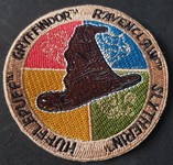 Harry Potter Round Patch With Sorting Hat and 4 Houses