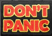 Hitch hikers Guide to Galaxy Don't Panic patch 